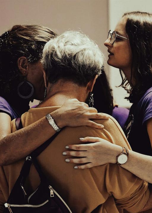 family hugging